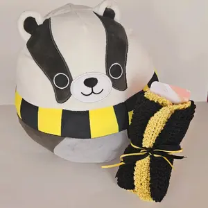 Grandma Knit Dishcloths 2Pk | Wizard Vibe | Black & Yellow | Badger | Non-scratch | Reusable | Machine Washable | Handmade | Durable | Multipurpose | Antique Design | Modern Feel | 100% Cotton Dishcloths