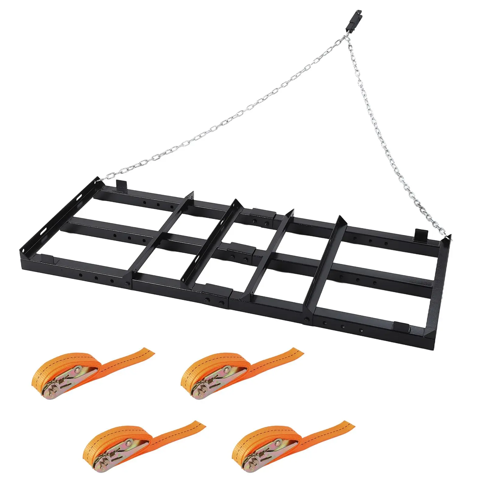 4FT Drag Harrow Driveway Grader, 46 LB Heavy Duty Tow Behind Lawn and Landscape Rake, Gravel Driveway Drag, Power Rake , Lawn Leveler Utv Field