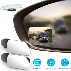 2pcs Blind Spot Mirror for Car, 360° Adjustable Convex Wide Angle - HD Glass with Adhesive Mount, Universal Fit for Cars, SUVs, Trucks to Eliminate Blind Spots & Safety Driving