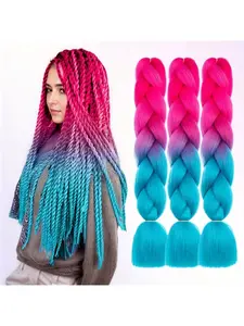 Pack Jumbo Braiding Hair Extensions 24 Inch Long - Heat-Resistant Synthetic Fiber Yaki Straight Box Braids & Twist Crochet Locs for Women & Men, -Looking Dreadlock/Crochet Braids for Cosplay, Daily Wear