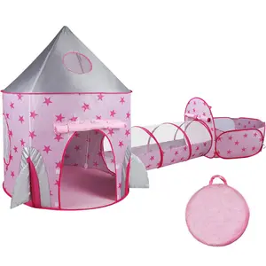 Piggy Poo and Crew Pop Up Play Tunnel and Ball Pit Game - Comes with 50 Balls