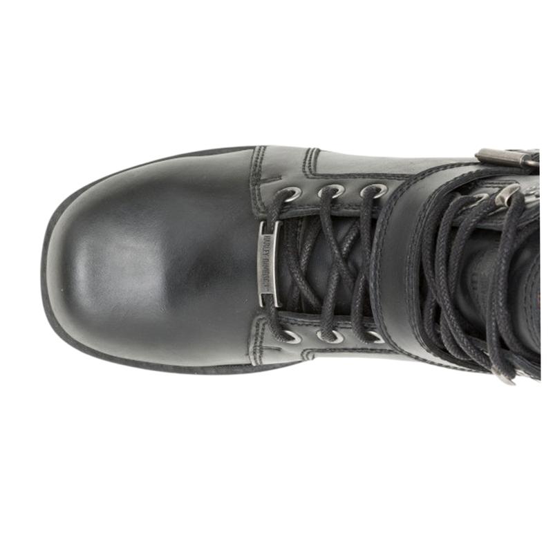 Harley-Davidson Footwear Womens Leyton Casual Boots Ankle Low Heel 1-2" - Black