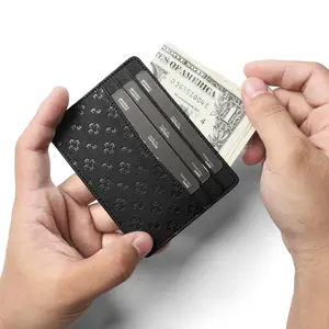 UNDER THINKER RFID Blocking Card Holder Wallet, Slim Faux Leather Card Wallet for Men and Women with Gift Box SP