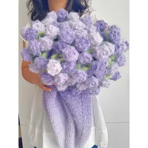 Gradient Rose Knit Blanket |   Handmade Wool Bouquet |   Finished Gift for Her # RugTikTok.