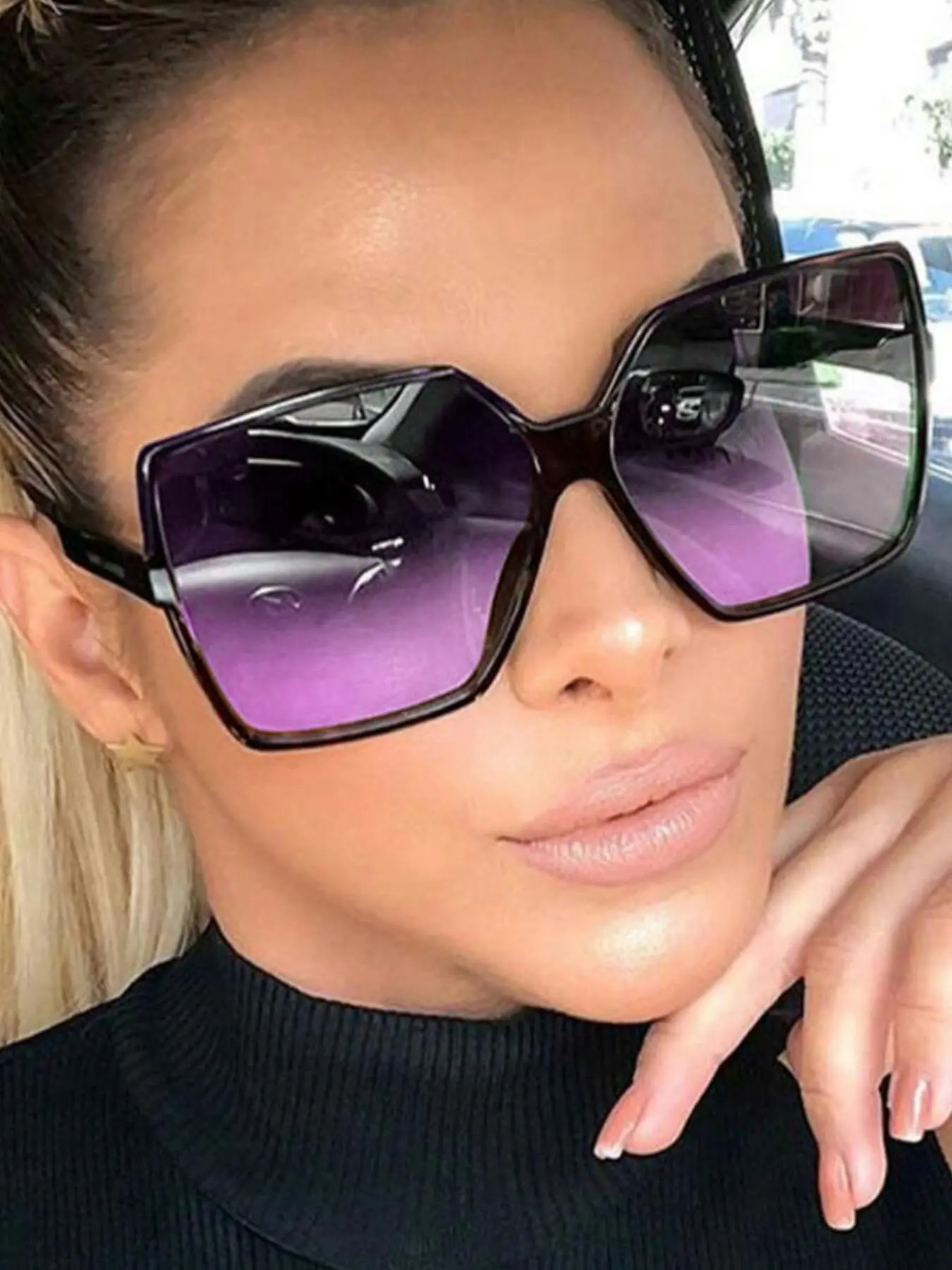 Unisex Vintage Tinted Lens Sunglasses, Trendy Casual High Quality Sunglasses for Everyday Use, Fashion Accessories for Outdoor Activities