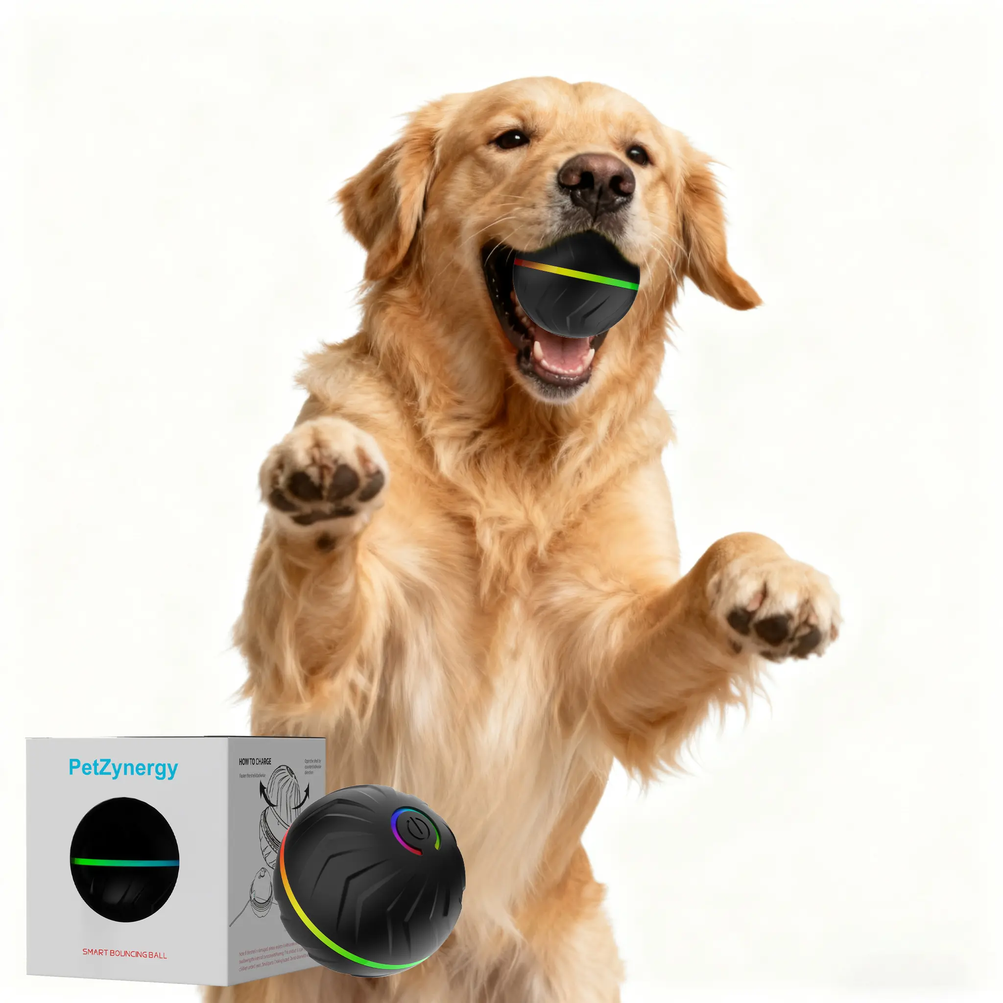 Interactive Dog Toys Dog Ball,[2025 Newly Upgraded] Durable Motion Activated Automatic Rolling Ball Toys for Small, Medium, Large Dogs,USB Rechargeable(Orange)