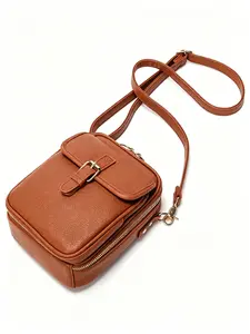 Women's Small Crossbody Bag, Chic Crossbody Bag, Artificial Leather Messenger Bag, Vintage Wallet, Anti-Theft Shoulder Bag with Card Slots, Fashion Accessory, Faux Leather Crossbody, Crossbody Shoulder Handbag, Casual Purse