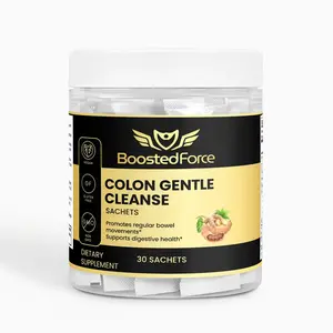 BoostedForce Colon Gentle Cleanse Sachets - 30 Pack for Regular Bowel Movements & Digestive Health Support - Natural Fiber Blend with Psyllium Husk & Ginger Root - Gluten-Free & Vegan Friendly