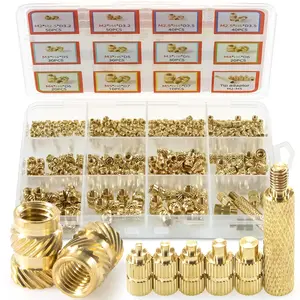 336 count (M2 M2.5 M3 M4 M5) Brass Threaded Inserts Kit with Heat Set Insert Tool, Metric Brass Knurled Nuts Assortment for  Printing & Plastic, -in- Professional Kit