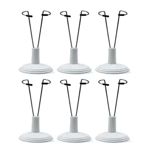 6-Pack Doll Display Holder for Labubu, Adjustable Doll Stand for Labubu Display, Doll Display Stand for Labubu Accessories for 4 to 8 Inches Doll