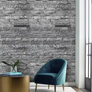 Stone Pattern Wall Sticker, 1 Count Self-adhesive Wallpaper, Removable Wall Decal, Wall Decor for Home Living Room Bedroom Kitchen, Decorative Wallpaper