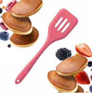 ' Turner'   Turner Spatula - High Heat Resistant to 600F, Slotted for Cooking, LFGB Grade Non-Stick Rubber