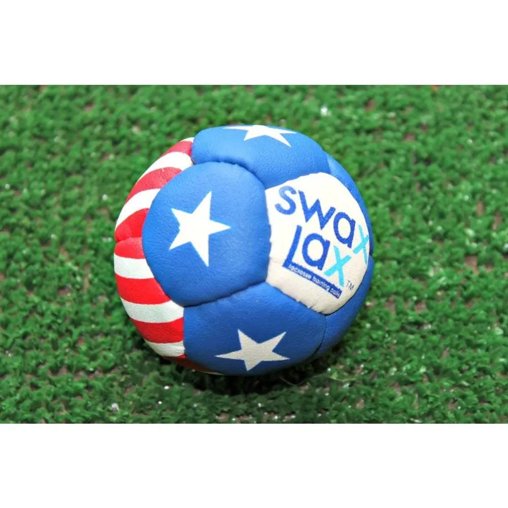 USA Flag Pattern Lacrosse Training Ball - Standard Size and Regulation Weight, Shock-Absorbent for High Speed Shooting