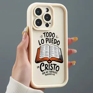 Todo Lo Puedo En Cristo Soft TPU Full Coverage Anti Drop Phone Case Suitable for IPhone 17 16 15 14 13 12 11 X XS Pro Max Plus, Samsung Galaxy S25 S24 S23 S22 S21 Shockproof Phone Case
