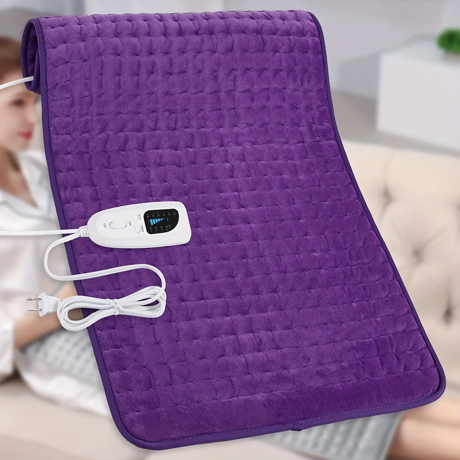 Extra Large Heating Pad - 33''×17'', 12''×24'' Electric Heating Pad for Back, Neck, Abdomen, Moist Heat Heating Pad for Shoulders, Knees, Heating Pad for Arms and Legs, Wet and Dry Heating with Auto Shutoff, Best Gift for Valentine's Day