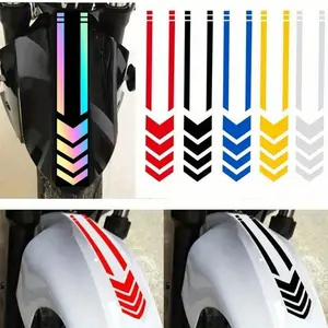 Motorcycle guardrail trailer reflective arrow line warning stickers for electric vehicles decorative stickers