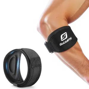 Tennis Elbow Brace for Men & Women - Adjustable Elbow Strap for Tendonitis,Elbow Pain Relief, Golfers Elbow Brace with Compression Pad, Breathable Forearm Support - One Size, (Black)