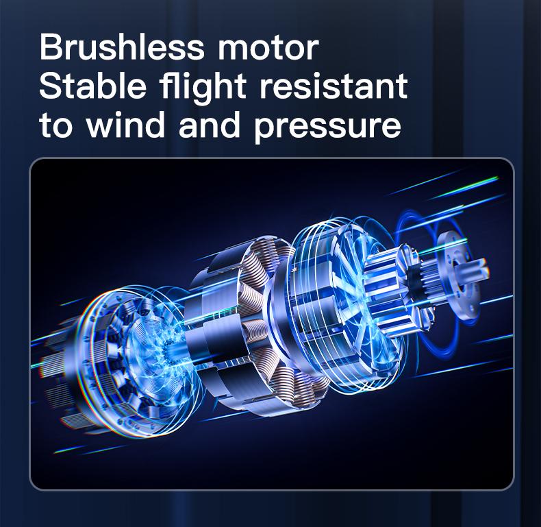 CJCMALL i7 PRO Brushless Drone with 4K HD Dual Camera, 4CH 2.4GHz Remote Control, Intelligent Obstacle Avoidance, Optical Flow Positioning, Foldable Design, 12 Minutes Flight Time