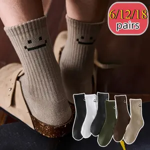 6/12/18 Pairs Women Men's Work Socks Cushioned Long Running Breathable Ankle Crew Socks Casual Socks for Cycling Socks