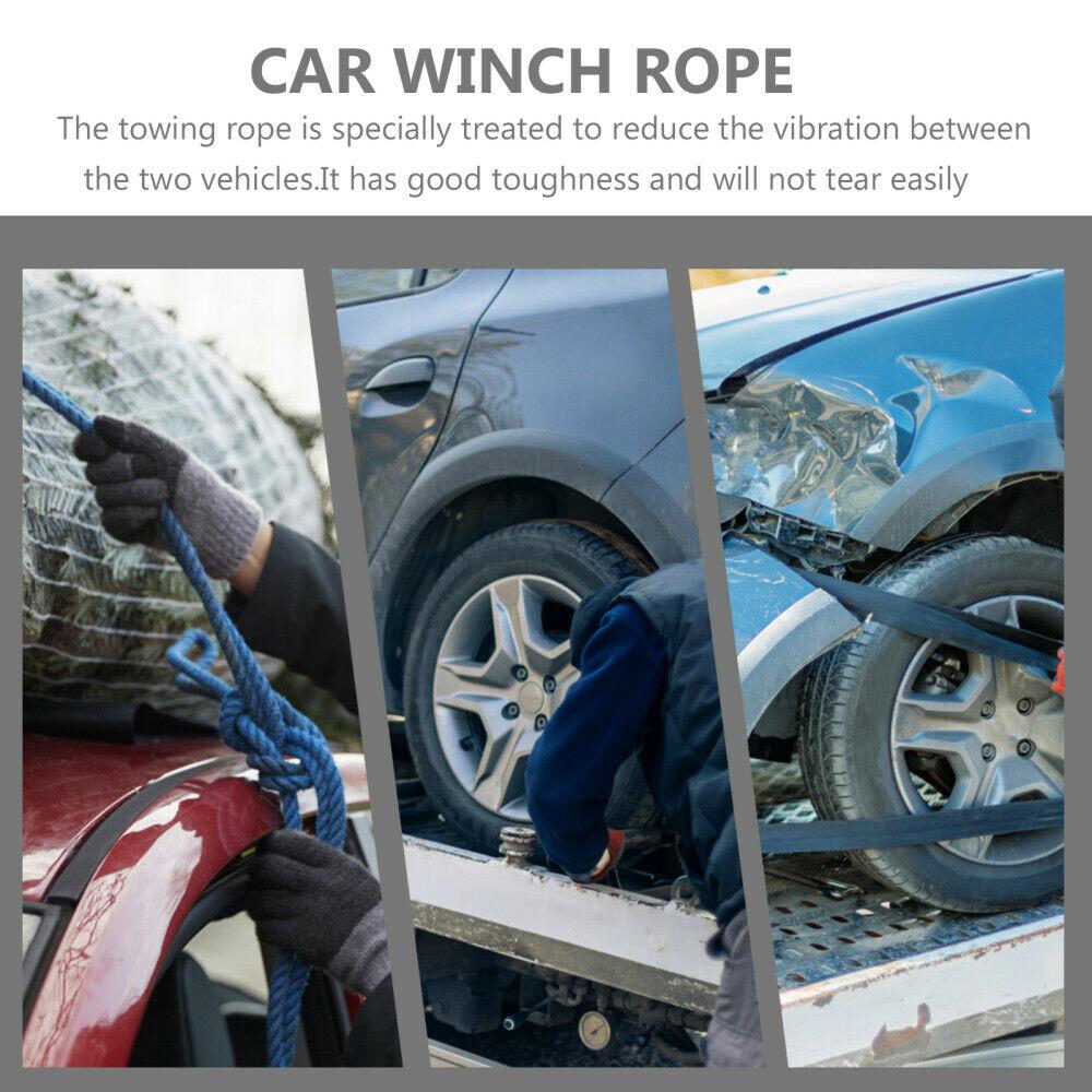 1/4" x 50' 10000LBS Synthetic Winch Rope | Recovery Cable with Protective Sleeve | Heavy Duty Winch Line for ATV UTV 4x4 Offroad Truck