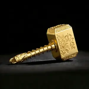 Cool Metal Fidget Spinner Hammer Spinner Fidget Chain Copper Fidget Cube Block Fingertip Gyro Anxiety Stress Relief Focus Toy for ADHD Kids Adults