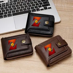 Dragon Ball Z Inspired Leather Wallet for Men  Stylish Durable Bifold Z Logo Design  Perfect Casual Everyday Use  Ideal Gift for Fathers Day  Christmas  Birthdays  Anniversaries  and Special Occasions  Suitable for Work  Travel  and Leisure  Premium