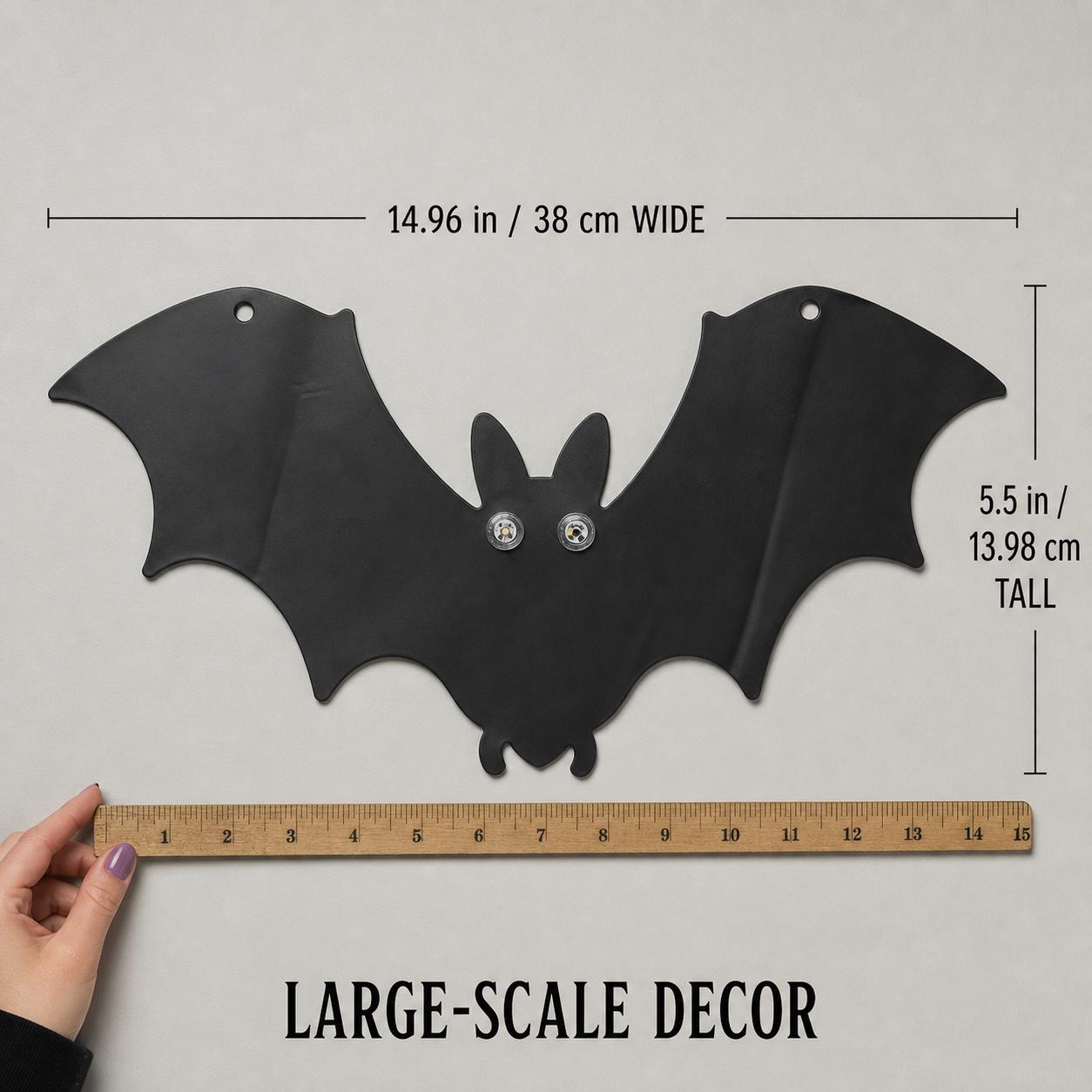 12PCS Bat Light Design LED Decorations 12pcs/24pcs/36pcs Set Spooky Ornaments for Home Party Festival Halloween Easy Install Wall Stickers Smooth Application - Decorative(Non-remote)