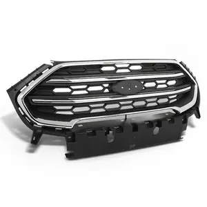 Fit For 2018-2022 Ford Ecosport Front Bumper Upper Grille Grill Black & Chrome