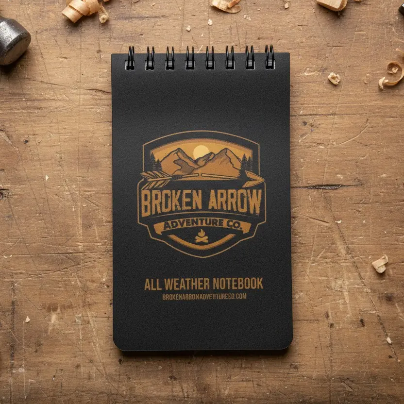 Broken Arrow Adventure Co. All Weather Notebook - 3 Pack, 3" x 5" Waterproof Field Notes, Durable Tear-Resistant, Ideal for Outdoor Use