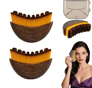 2pc Dry Brushing Face Brush Set, 2 Piece Sets for Body Care, Lymphatic Contour Tool for Chin & Jawline Sculpting, Ergonomic Lymph Drainage Face Massager with Precise Fit Design