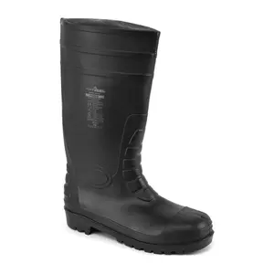 Portwest Total Safety Rain Boot S5 FO Black - Industrial Waterproof Boot for Safety
