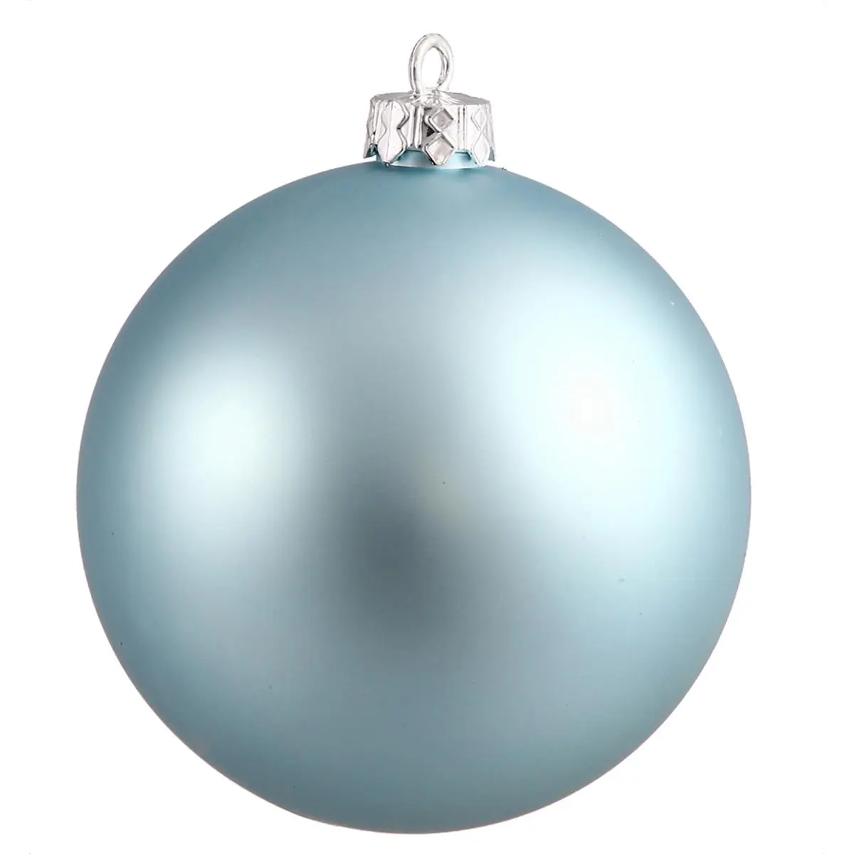 Vickerman Plastic Round Christmas Ornament Balls - 2.4 in., Baby Blue Matte UV Finish, 24 per Bag, Festive Home Decoration