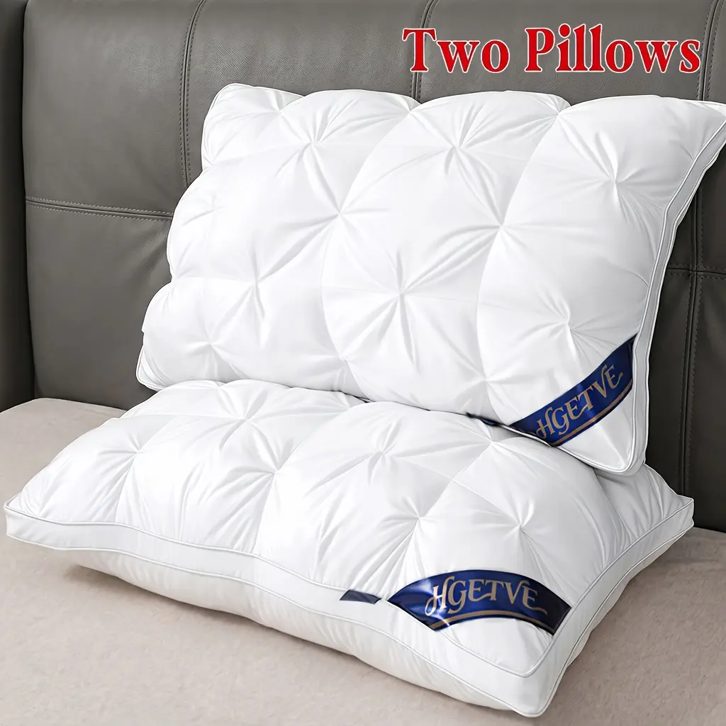 [Easter Mother's Day Gifts] 2pcs Luxury Hotel-Quality Pillows, Deep Sleep Neck Pillow, High Fluffiness, Suitable for All Seasons, Cool And Breathable for Summer, Soft Fabric, Easy to Clean, Random Colors Available, Queen/King Size, Easter And Mother'