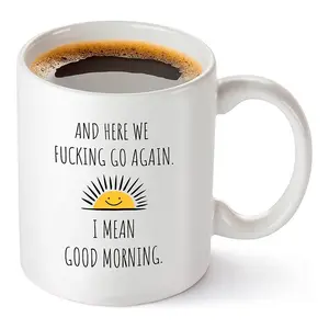 Color Changing Ceramic Coffee Mug, Funny Coffee Mug, Novelty Gifts for Halloween Christmas Birthday Mom Dad Friends Men Women, Perfect Birthday, Party, Holiday, Christmas Gift Idea, Drinkware