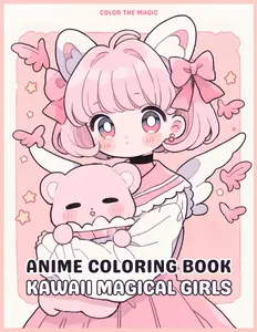 Anime Coloring Book: Kawaii Magical Girls: Cozy and Cute Stress-Relief Coloring Book Inspired by Japanese Comic Manga for Kids, Teens, and Adults