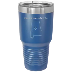 Alabama Heart 30 oz Tumbler | Royal Blue