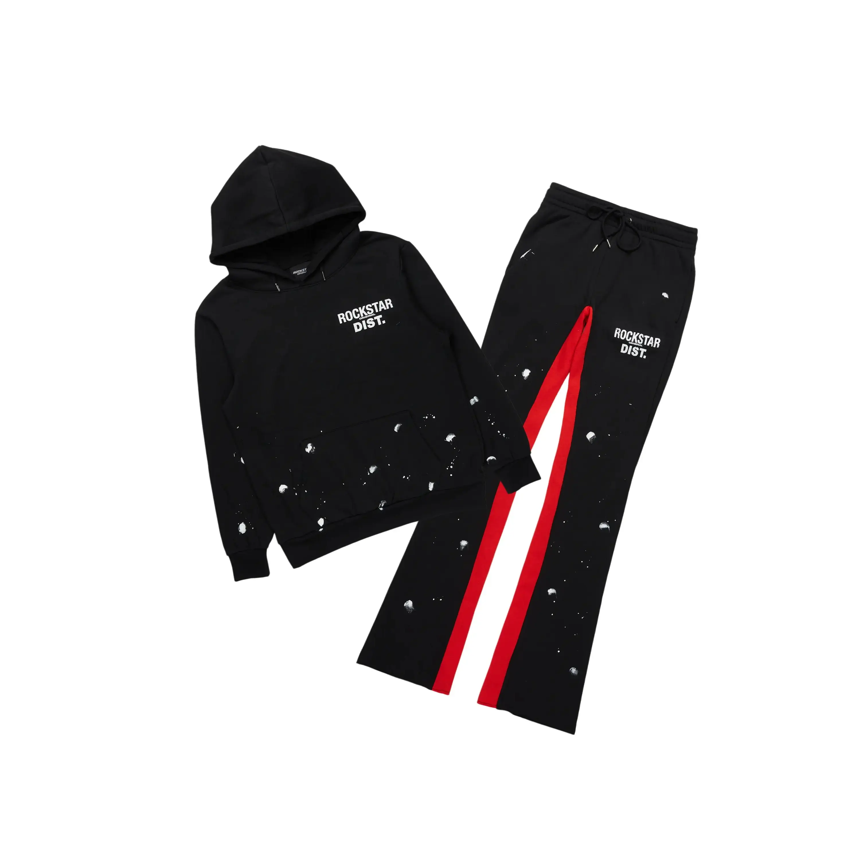 Raffer Black/Red Hoodie Baggy Fit Pant Track Set Raffer Black/Red Hoodie Baggy Fit Pant Track Set