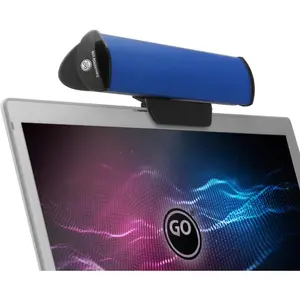 SonaVERSE USB Speakers for Laptop  - USB  Mini Sound Bar with Clip- Portable External Speaker Design for ,   for Digital Audio Input and Power (Blue)