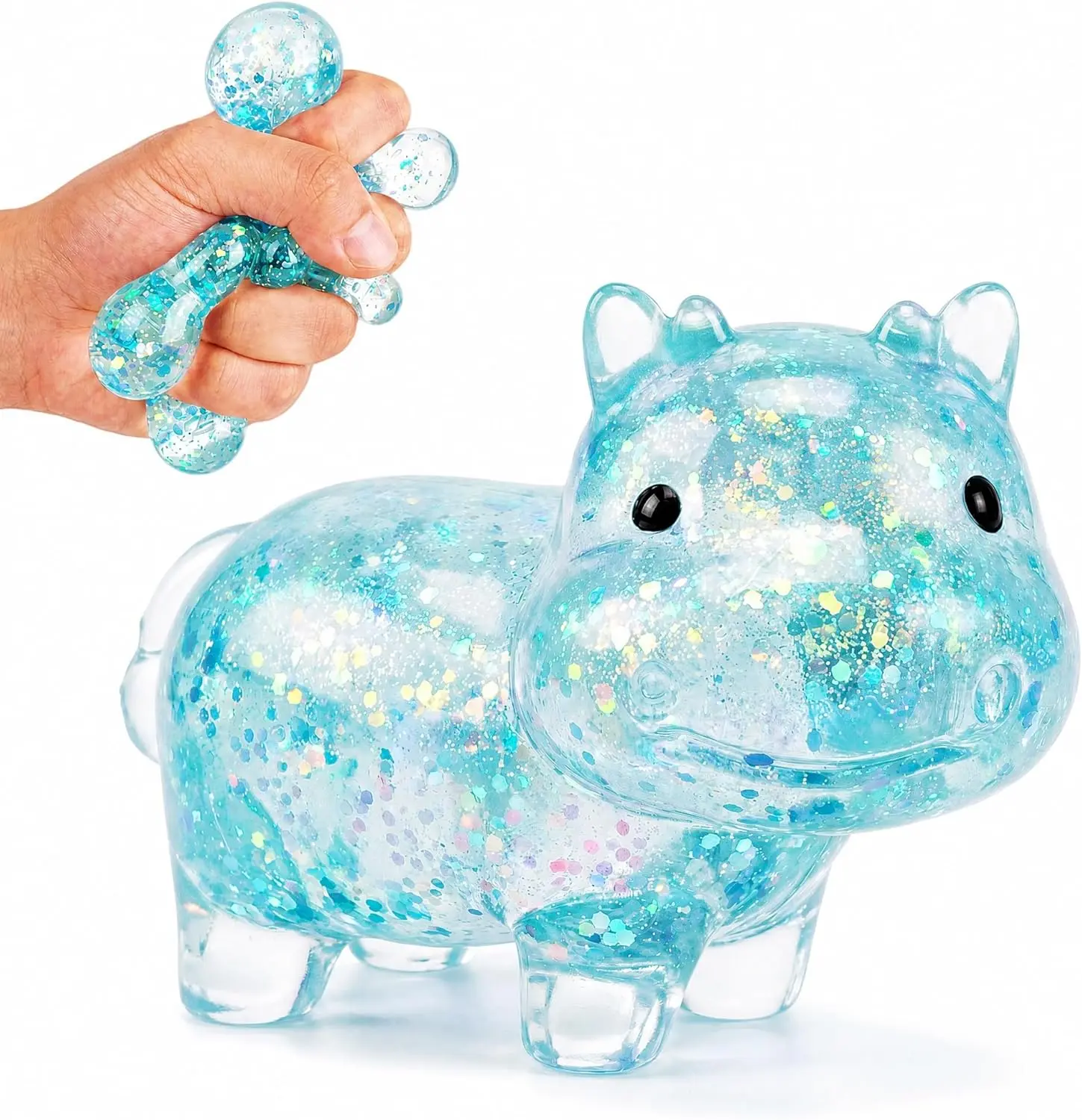 1PC Squishy Cow Stress Ball | Cute Animal Sugar-Filled Sensory Fidget Toy for Kids & Adults, Stretchy Squeeze Stress Relief Toy, Anxiety Relief Desk Toy, Birthday Gift & Party Favor