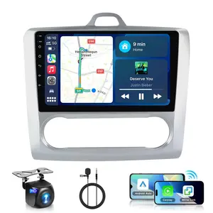 Android 13 Radio for Ford Focus 2009 2010 2011 Auto AC, 9" Head Unit Car Stereo, Wireless CarPlay Android Auto, GPS Navigation, Bluetooth 5.4, SWC, FM