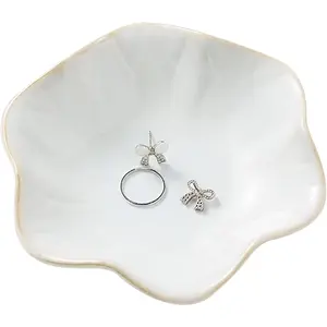 Ring Dish Tray, Jewelry Dish Holder, Key Bowl, Trinket Tray, Earring Holder, Decoration Plate for Women