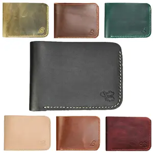 Men's Handmade Full Grain Leather Wallet Slim Bifold Compact & Durable Genuine Leather Card Holder for Everyday Use Stylish Fits Front Pocket Ideal Gift for Him Brown Color