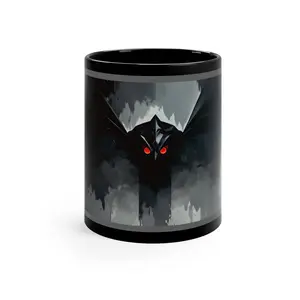 "Just A Casual Moth Man" Cryptid 11oz Black Mug