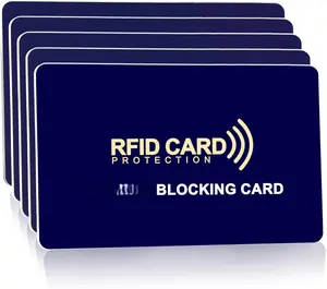 5-Pack RFID Blocking Cards | Contactless NFC/RFID Credit Card & Passport Protector | Anti-Skimming Shield for Wallets | 1 Card Shields Entire Wallet | Ultra-Slim Design for Men & Women