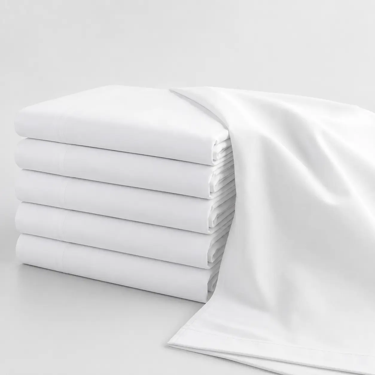 EZee Comforts 5-Pack White Flat Sheets – Cotton Blend