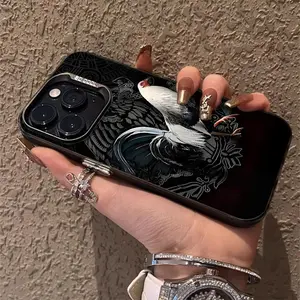Majestic rooster Pattern Acrylic TPU mobile phone case applicable for iPhone 16ProMax 15 14 13 12 11 Plus cases durable shockproof protection urban sophisticated phone case cute nic natalie reynolds mosnovo  protective case