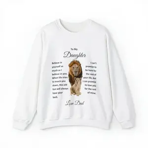 To My Daughter Sweatshirt 2 - Unisex Heavy Blend Crewneck Sweater