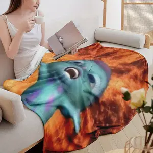 bibble Creative Pattern Printed Flannel Blanket Suitable for Home Office Car and Camping, Soft Comfortable Warm Four Seasons Multifunctional Nap Blanket and Small Blanket Birthday Gift Holiday Gift Christmas Gift