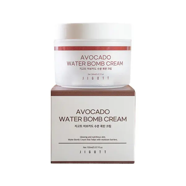 Jigott - Avocado Water Bomb Cream (150ml) | Moisturizers Skincare Skin Repair Comfort Hydration Soothing K-Beauty Flower Hydrate Flower Hydrate Lightweight Moisture Radiant Hydrating Moisturizing Plant