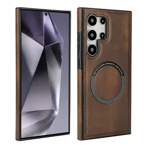 Vintage Slim Luxury Phone Case for Galaxy S25/s24/s23/s22/s21 Ultra/plus/fe/s25 Edge 5g, Soft Flexible Bumper, Wireless Charging Support